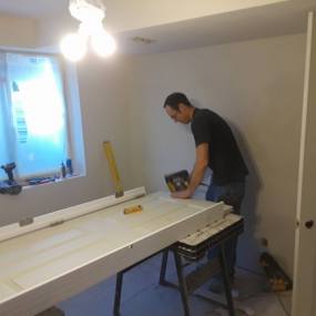 General contractor installing new doors for home improvement in Arvada