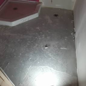 Shower floors mid-remodel