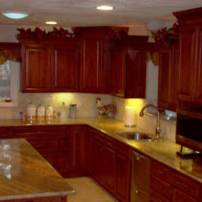 Kitchen remodeling cherry cabinets and granite countertops