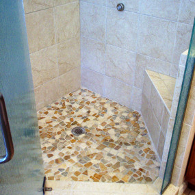 Custom tile in bathroom renovation in Lakewood, CO